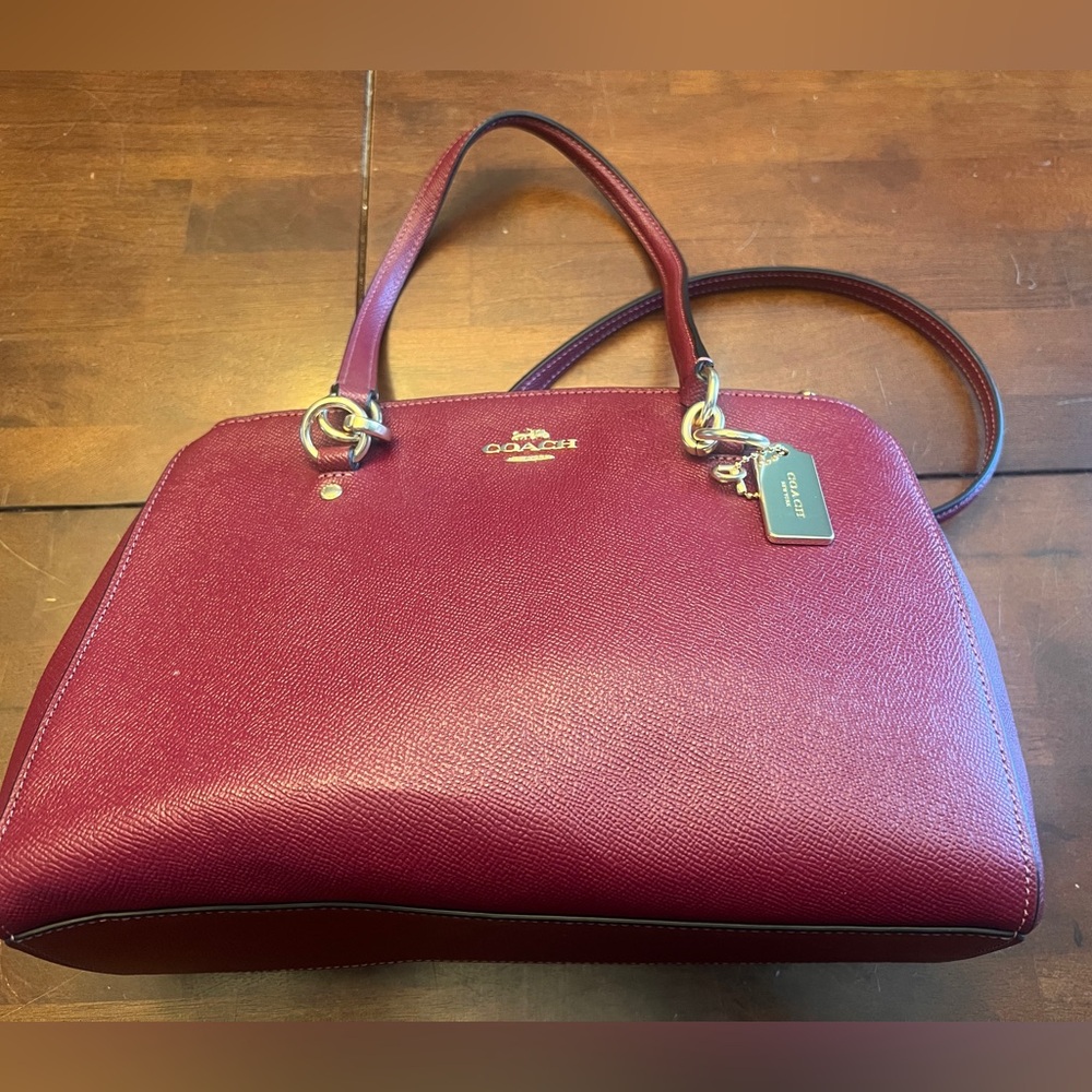 Coach Burgundy Satchel Bag - Picture 4 of 9